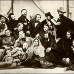 Николай Васильевич Гоголь в группе русских художников в Риме. Фотография С. Л. Левицкого 1845 год.