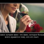 Самое лучшее вино — это вино, которое больше всего нравится тому, кто его пьет.